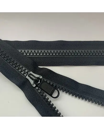 Black Nylon 8mm YKK Zipper with Plastic Slider - 0.8m