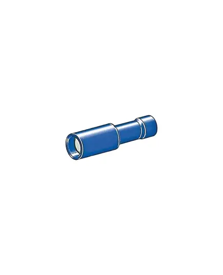 Blue famale cylindrical insulated terminals
