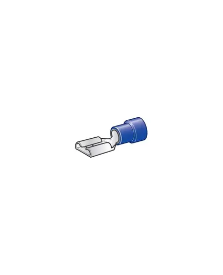 Blue female lamellar preinsulated terminals - 4.7mm