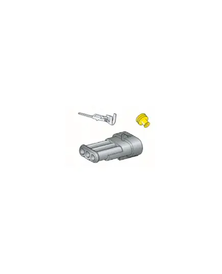 Male connector - 3 poles