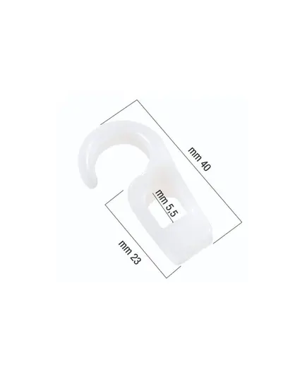Nylon Bungee Hook 5mm - White