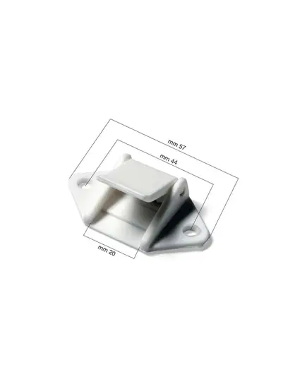 Plastic Buckle with Flap - White