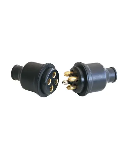 Quadripolar plug and socket