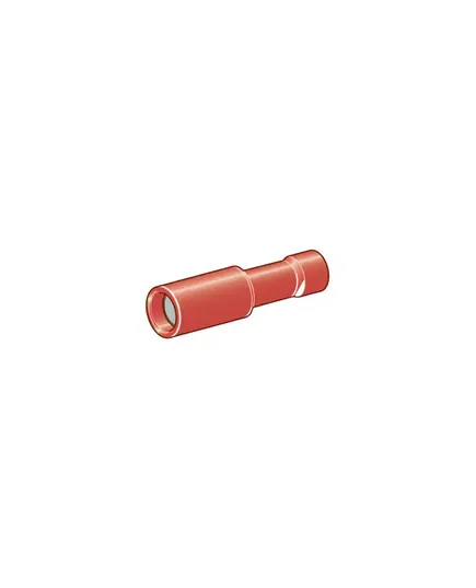 Red famale cylindrical insulated terminals