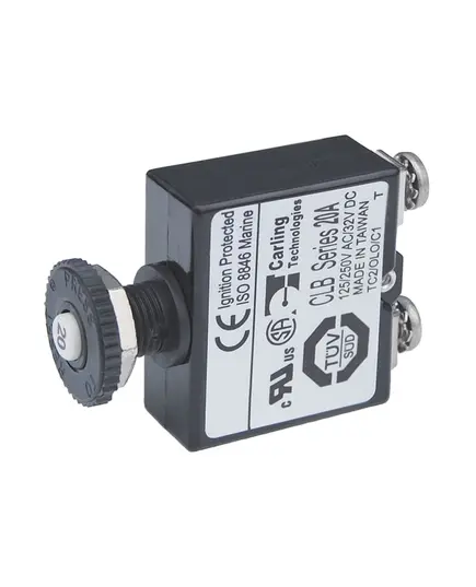 Push Button Reset Circuit Breaker with Screw Terminal - 20A