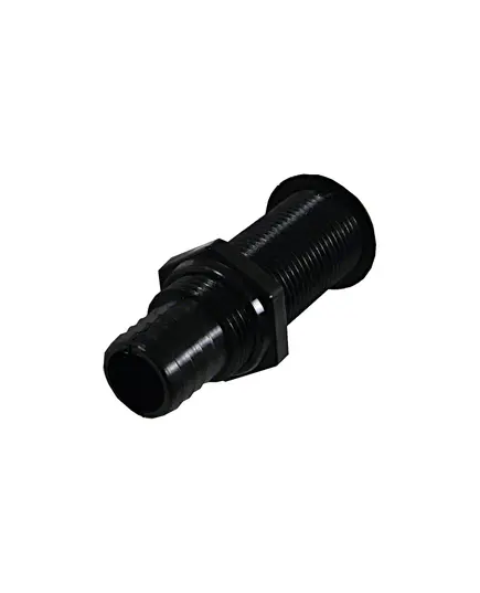 PVC Black Through-hull Hose Connector - 22mm