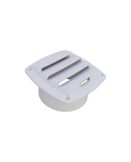 White Round Vent with Flange - 125x125mm