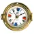 Polished Brass Clock with Silent Zone - 120mm Polished Brass Clock with Silent Zone - 120mm