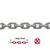 Galvanized Calibrated Chain - 8mm - 75m, Chain  diameter, mm: 8