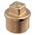 Bronze Male Screw Plug - 1/4", Thread: 1/4"