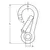 AISI 316 Carabiner with Eye and Straight Closing - diameter 10mm, Diameter, mm: 10, 2 image AISI 316 Carabiner with Eye and Straight Closing - diameter 10mm, Diameter, mm: 10, 2 image