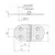 Mirror Polished S.S. Hinge - 74x40mm, Model: Standart, 2 image Mirror Polished S.S. Hinge - 74x40mm, Model: Standart, 2 image