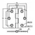 S.S. Hinge with cover and center barrel - 74x75mm, 2 image S.S. Hinge with cover and center barrel - 74x75mm, 2 image