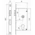 Mortise door lock - 132x70mm, 2 image