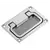 Chromed Brass Flush Pull Handle - 74x50x8mm, Dimensions, mm: 74x50x8 Chromed Brass Flush Pull Handle - 74x50x8mm, Dimensions, mm: 74x50x8
