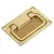 Poignée encastrée en laiton poli - 92x63x9mm, Dimensions, mm: 92x63x9 Poignée encastrée en laiton poli - 92x63x9mm, Dimensions, mm: 92x63x9
