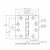 Mirror Polished S.S. Hinge - 102x102mm, 2 image Mirror Polished S.S. Hinge - 102x102mm, 2 image