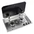 Built-in Hob Unit with Glass Cover - 2 Burners - 530x326mm Built-in Hob Unit with Glass Cover - 2 Burners - 530x326mm