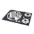 Glass Built-in Hob Unit - 2 Burners - 600×420mm with Hole for Sink Glass Built-in Hob Unit - 2 Burners - 600×420mm with Hole for Sink