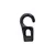 Black Nylon Hook diameter 6mm, Color: Black Black Nylon Hook diameter 6mm, Color: Black