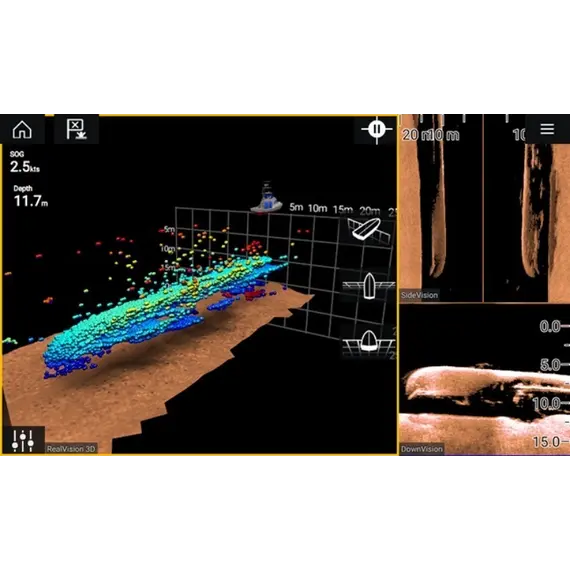 AXIOM+ 9 Touch with integrated RealVision 3D Sonar, RV-100 transducer and AIS 700, 4 image AXIOM+ 9 Touch with integrated RealVision 3D Sonar, RV-100 transducer and AIS 700, 4 image