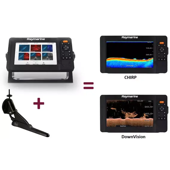 ELEMENT 9 HV with Buttons & CPT-100 Transom Transducer, 2 image