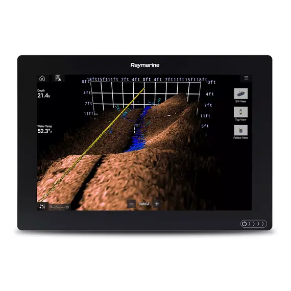 AXIOM 12 Touch with integrated RealVision 3D Sonar, RV-100 Transducer and Navionics+ SMALL Download Chart, 6 image