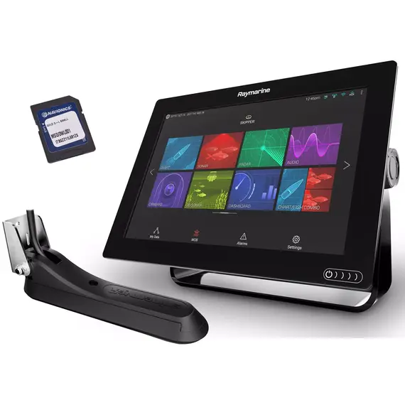 AXIOM 12 Touch with integrated RealVision 3D Sonar, RV-100 Transducer and Navionics+ SMALL Download Chart, 2 image