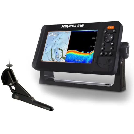 ELEMENT 7 HV with Buttons & CPT-100 Transom Transducer