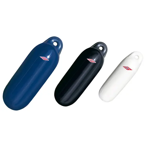 Inflatable Fender with Single Eye - diameter 21 cm - Black, Length, cm: 62, Diameter, cm: 21