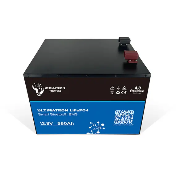 Batterie lithium Ultimatron LiFePO4 12,8V 560Ah avec Bluetooth et BMS intelligent intégré, 2 image