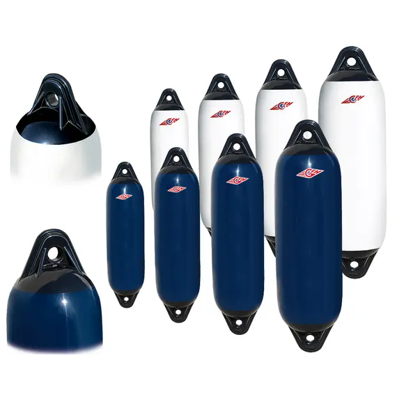 Reinforced Inflatable Twin Eye Fender diameter 25 cm - White and Black, Length, cm: 85, Diameter, cm: 25