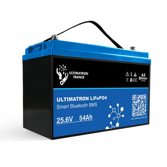 Batterie lithium Ultimatron LiFePO4 25,6V 54Ah avec Bluetooth et BMS intelligent intégré., 3 image