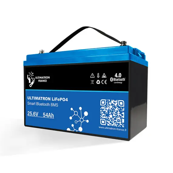 Batterie lithium Ultimatron LiFePO4 25,6V 54Ah avec Bluetooth et BMS intelligent intégré., 5 image