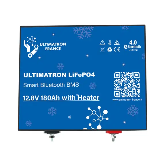 Batterie lithium Ultimatron LiFePO4 12,8V 180Ah avec Bluetooth et BMS intelligent intégré et chauffage, 18 image