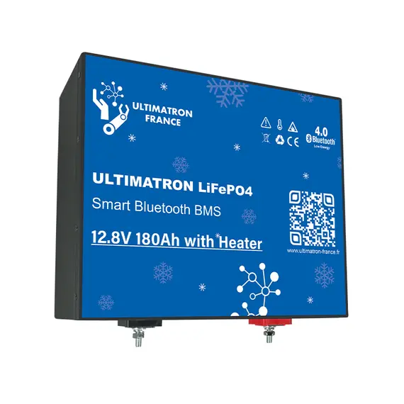 Batterie lithium Ultimatron LiFePO4 12,8V 180Ah avec Bluetooth et BMS intelligent intégré et chauffage, 21 image