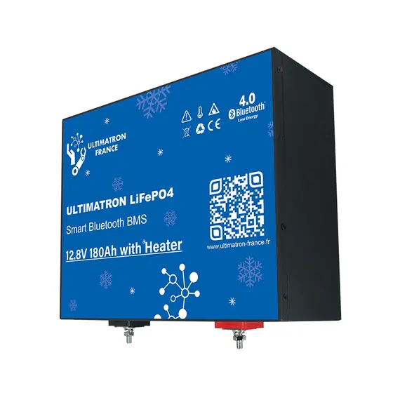 Batterie lithium Ultimatron LiFePO4 12,8V 180Ah avec Bluetooth et BMS intelligent intégré et chauffage, 20 image