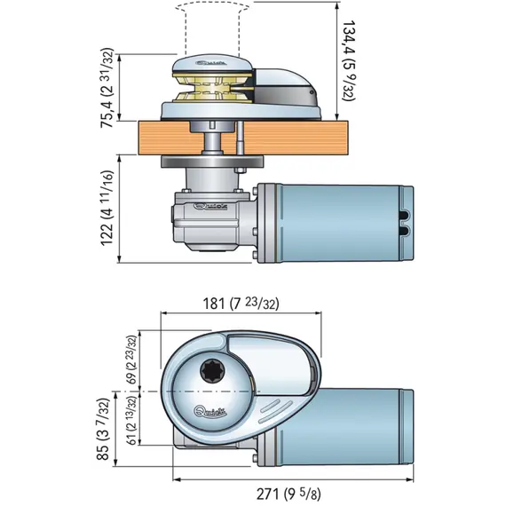 Guindeau PRINCE DP1 - 500w - 12v - Chaîne 6mm - Profil Bas Guindeau PRINCE DP1 - 500w - 12v - Chaîne 6mm - Profil Bas