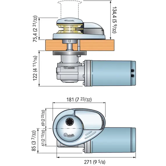 Guindeau PRINCE DP1 - 500w - 12v - Chaîne 6mm - Avec Tambour Guindeau PRINCE DP1 - 500w - 12v - Chaîne 6mm - Avec Tambour