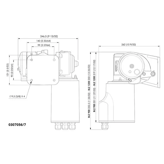 Windlass BL2 - 900w - 12v - Chain 8mm Windlass BL2 - 900w - 12v - Chain 8mm