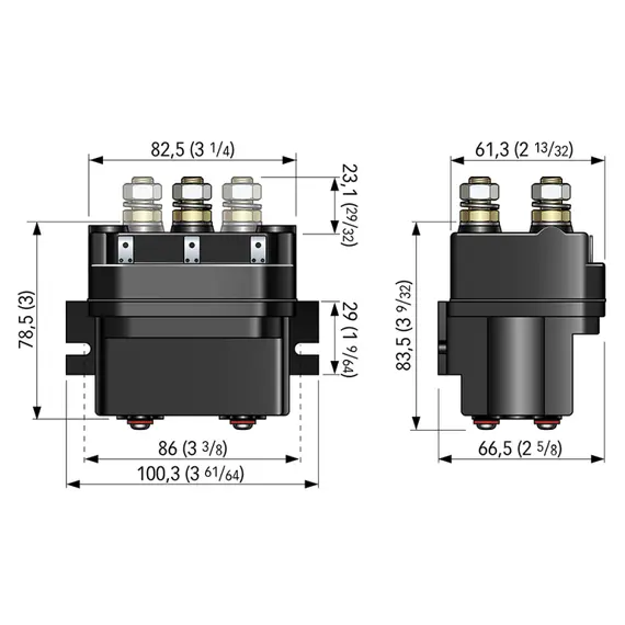 Unité de contacteur 3 bornes 12v Unité de contacteur 3 bornes 12v