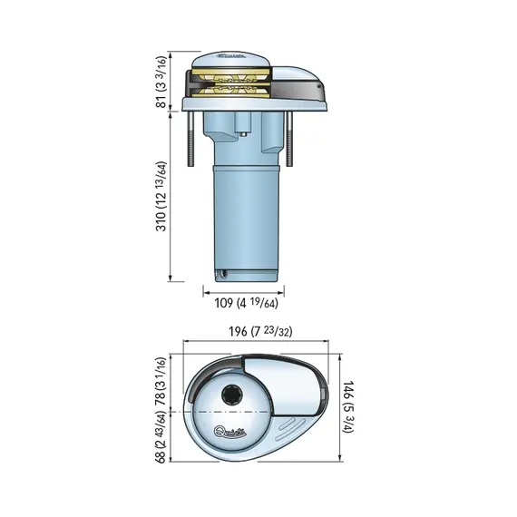 Windlass DP2L - 350w - 12v - Chain 6mm - Low Profile Windlass DP2L - 350w - 12v - Chain 6mm - Low Profile