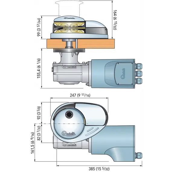 Windlass PRINCE DP3 - 1500w - 24v - Chain 8mm - Low Profile Windlass PRINCE DP3 - 1500w - 24v - Chain 8mm - Low Profile