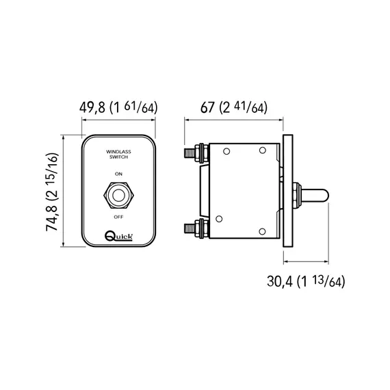 Hydraulic magnetic circuit breaker 80A