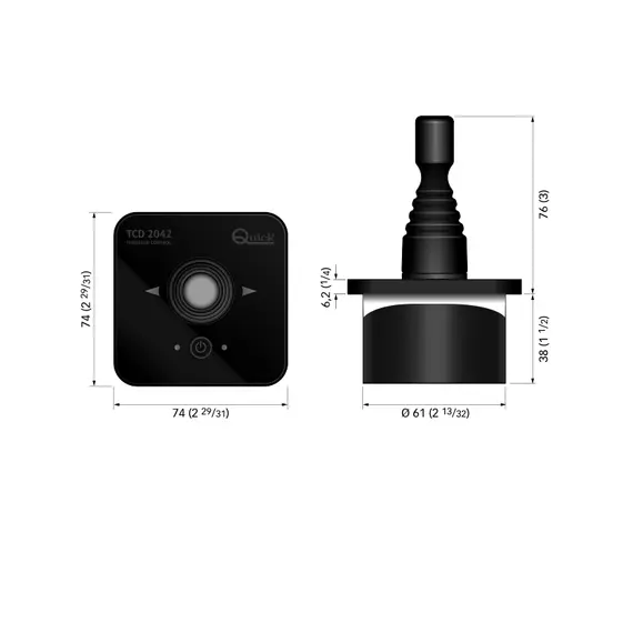 Panneau de commande à distance de propulseur avec joystick Panneau de commande à distance de propulseur avec joystick