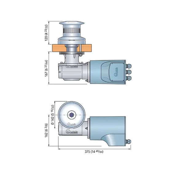 Capstan TUMBLER - 1000w - 24v - Tambour Ø142mm Capstan TUMBLER - 1000w - 24v - Tambour Ø142mm