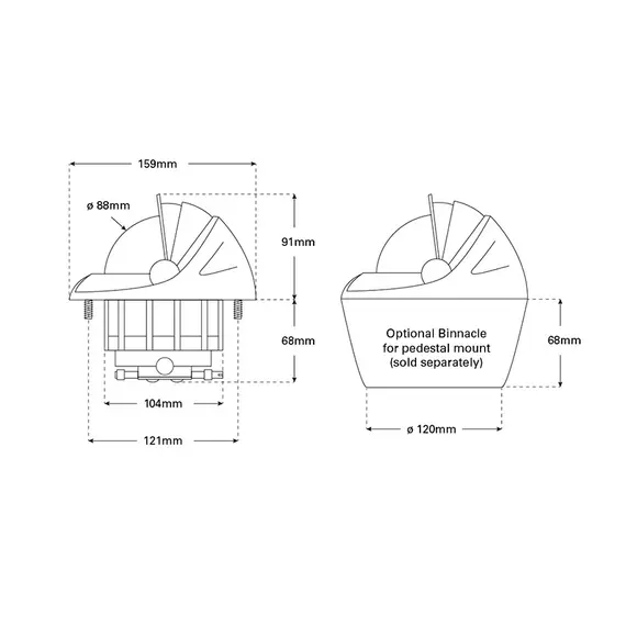 Compas Offshore 115 - Blanc - Conique/Noir Compas Offshore 115 - Blanc - Conique/Noir