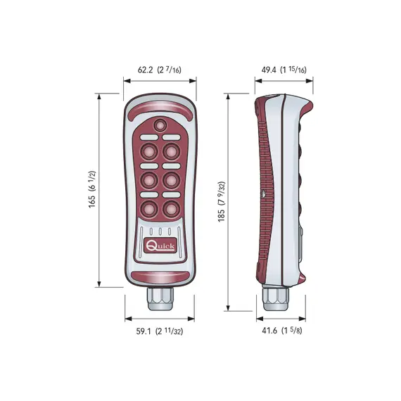 Télécommande portable 6 boutons - Avec LED, Modèle: HRC 1006L, Canaux: 6, 2 image Télécommande portable 6 boutons - Avec LED, Modèle: HRC 1006L, Canaux: 6, 2 image