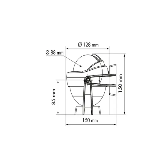 Compass Offshore 95 - White B - Conical/Black Compass Offshore 95 - White B - Conical/Black