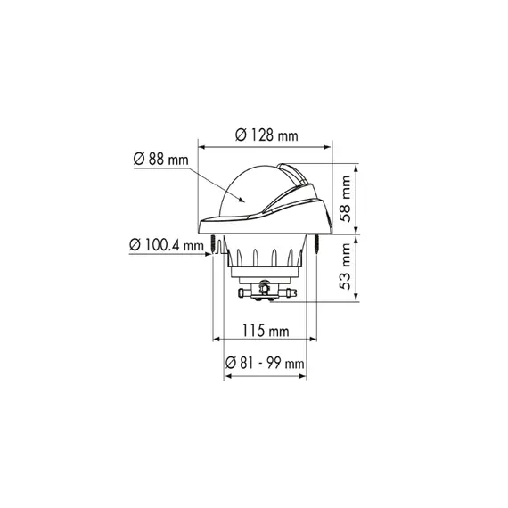 Compas Offshore 95 - Blanc HS - Plat/Noir Compas Offshore 95 - Blanc HS - Plat/Noir